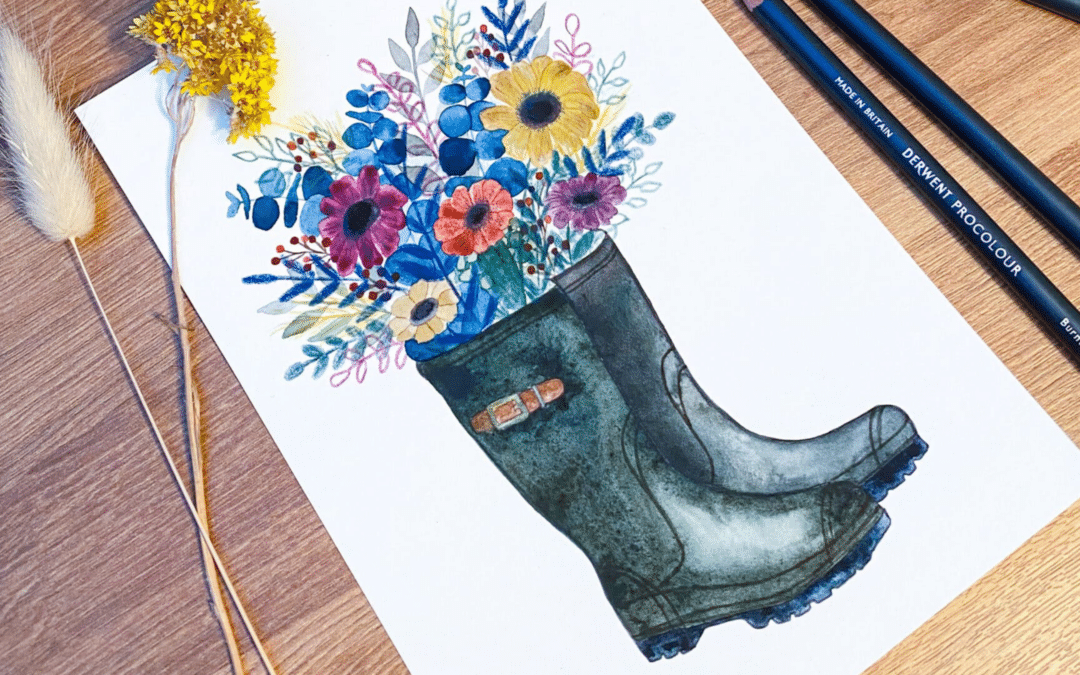Atelier d’aquarelle – Vélo fleuri