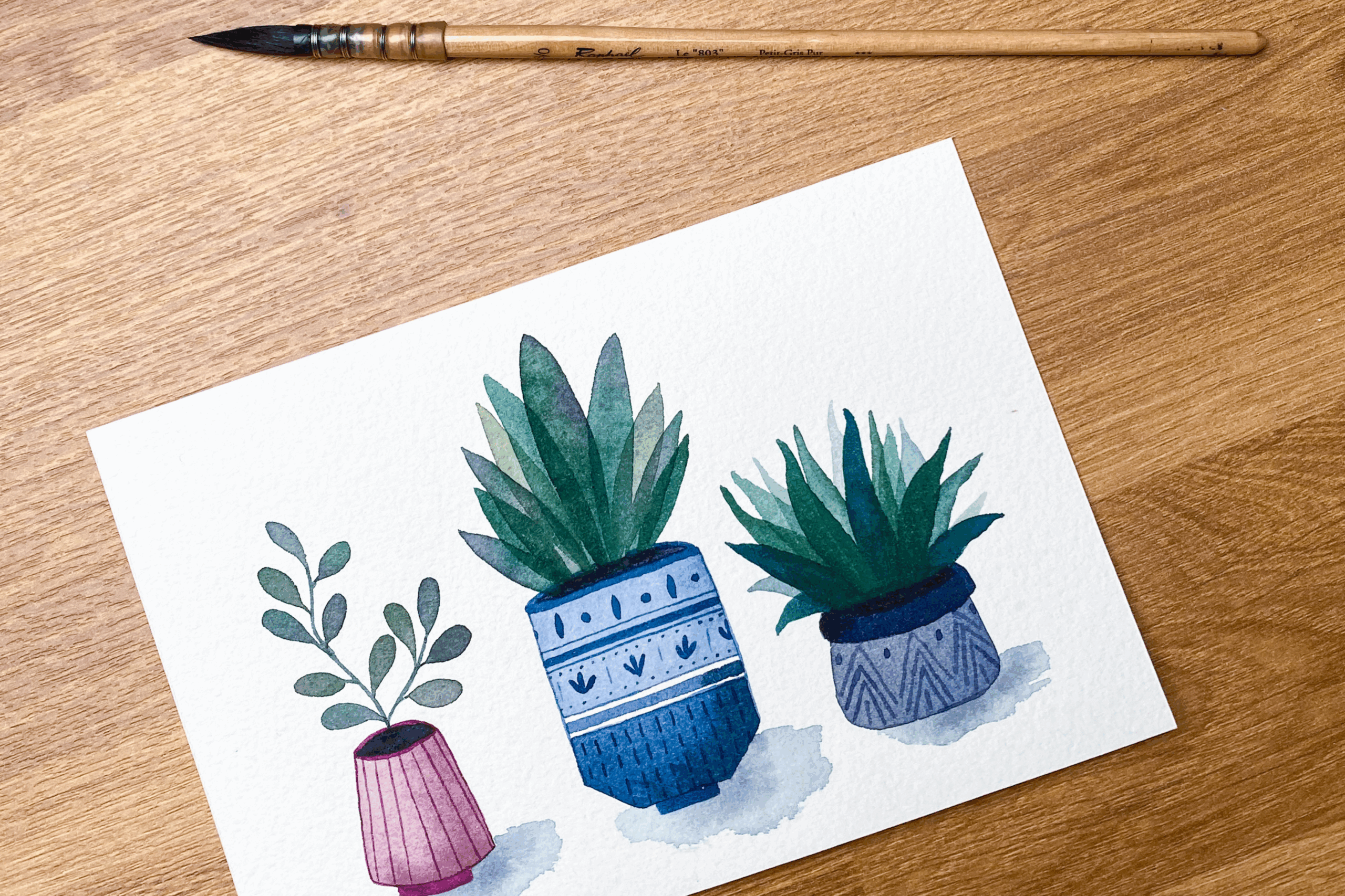 Atelier aquarelle plantes intérieur Walhain