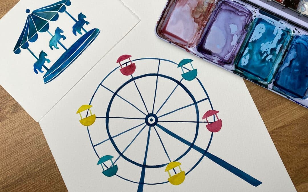 Atelier d’aquarelle en duo enfant/adulte – Fête foraine