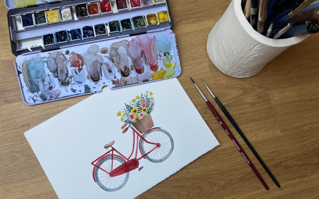 Vélo fleuri à l&rsquo;aquarelle + Brunch