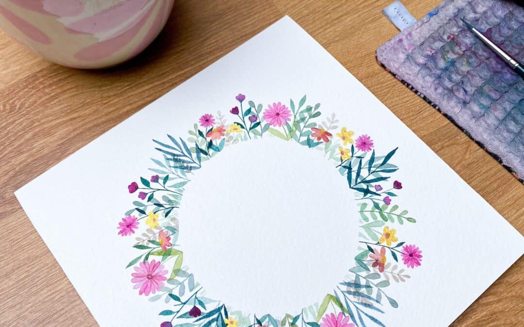Couronne de fleurs à l&rsquo;aquarelle + Brunch