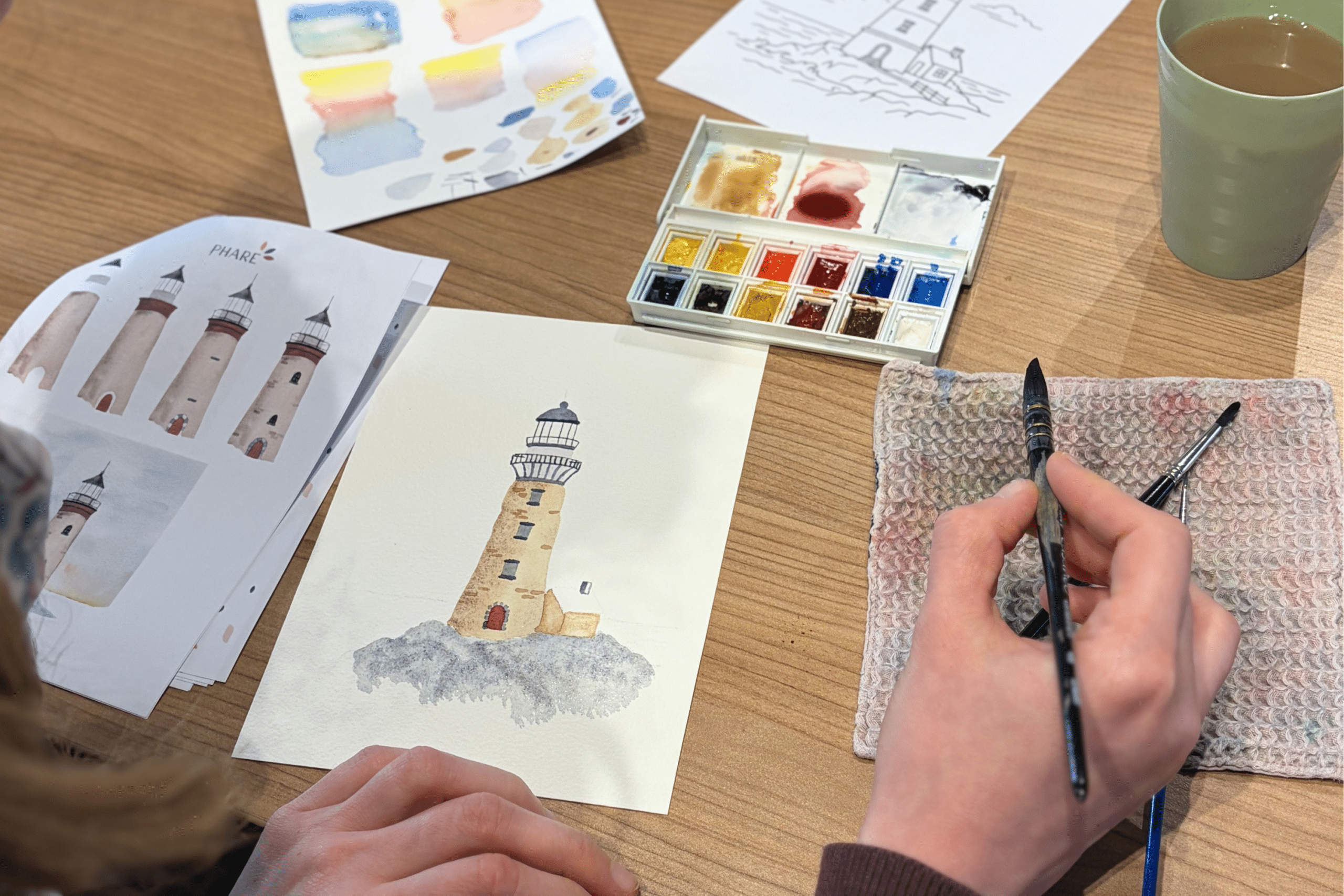 Atelier aquarelle bord de mer
