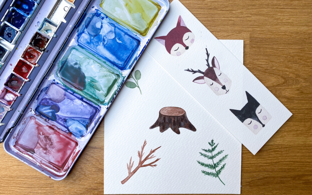 Atelier d’aquarelle en duo enfant/adulte – forêt