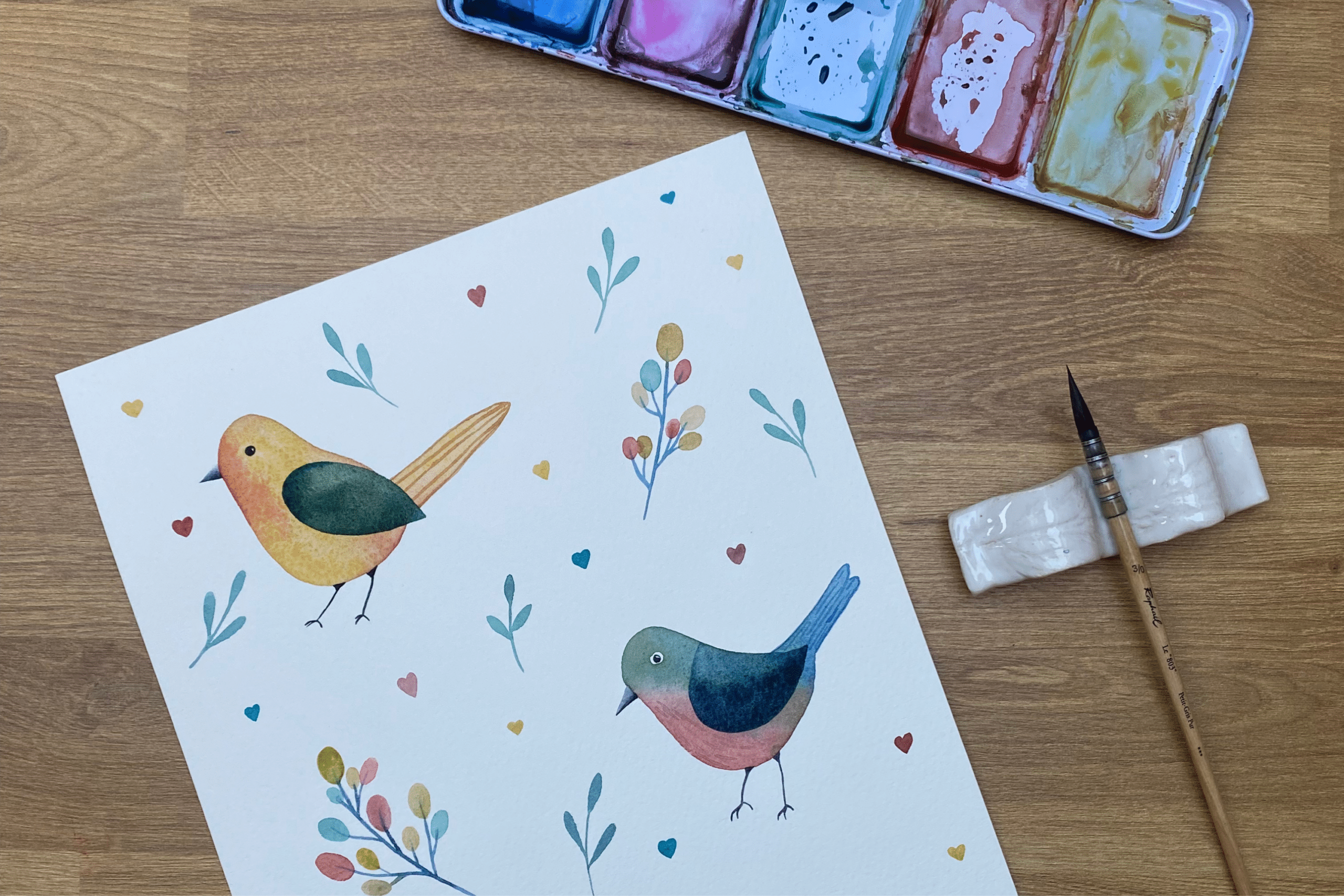 Peinture oiseaux